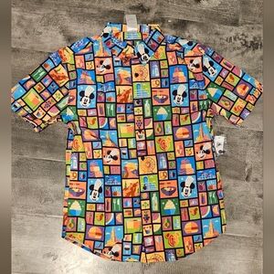 Disneyland Resort Adventure 2025 Food & Wine Festival Button Shirt